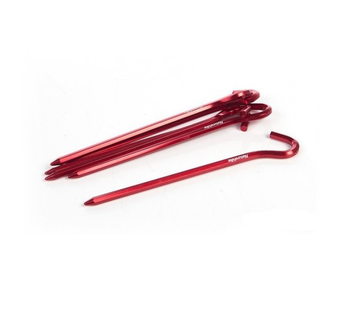 Колышки Naturehike NH17D027-D алюминиевые  для палатки (6 шт.) 17 см, красные, 6927595723371