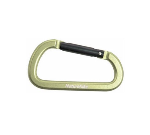 Карабин многофункциональный Naturehike NH15A001-H D-Type 8cm зелёный