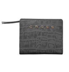 Кошелёк Cross Bebe Coco, кожа наппа фактурная, цвет чёрный/розовый, 11,2 х 9,4 х 2 см