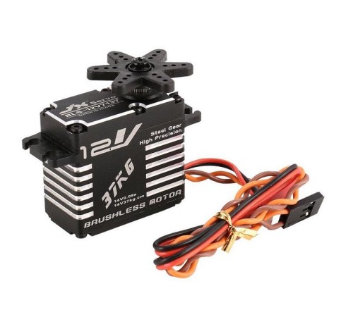 Сервомашинка цифровая JX Servo BLS-12V7137 (71г/37.5/0.08/14.0V) бесколлекторная, Full metal