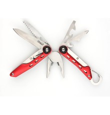 Мультитул Stinger, сталь (красный), 10 инструментов, нейлоновый чехол, коробка картон