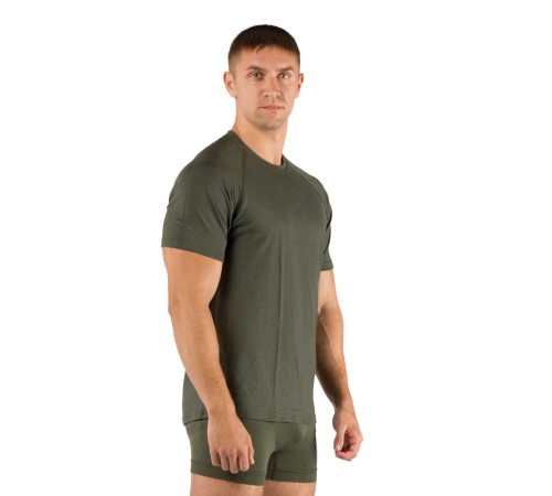 Футболка  мужская Quido/ кор. рукав/ шерсть 160/ зеленый / L, Quido6262L