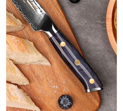 Нож из дамасской стали для хлеба Keemake 8 Inch Bread Knife, разноцветный