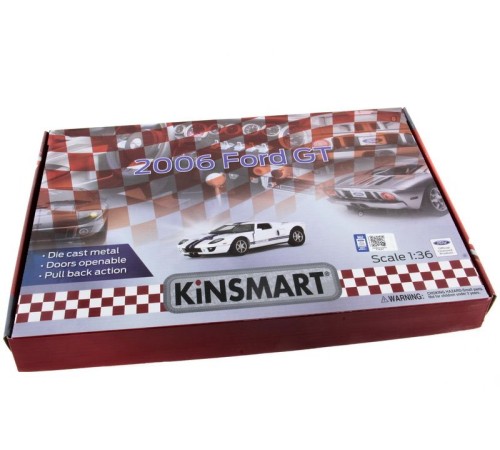 Машина Kinsmart 1:36 Ford GT 2006 инерция (1/12шт.) б/к