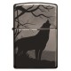 Зажигалка ZIPPO Classic с покрытием Black Ice®, латунь/сталь, чёрная, глянцевая, 38x13x57 мм