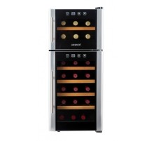 Винный шкаф двухзонный Cavanova CV021-2TNS