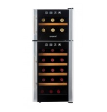 Винный шкаф двухзонный Cavanova CV021-2TNS