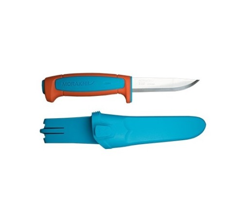 Нож Morakniv Basic 546, нержавеющая сталь, пласт. ручка (оранжевый), 13202