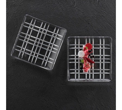 Блюдо квадратное Nachtmann SQUARE 28x28 см дымчатое