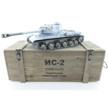 Р/У танк Taigen 1/16 ИС-2 модель 1944, СССР, зимний, (для ИК танк. боя) 2.4G, деревянная коробка