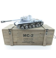 Р/У танк Taigen 1/16 ИС-2 модель 1944, СССР, зимний, 2.4G, деревянная коробка