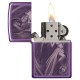 Зажигалка ZIPPO Anne Stokes с покрытием Abyss™, латунь/сталь, сиреневая, глянцевая, 38x13x57 мм