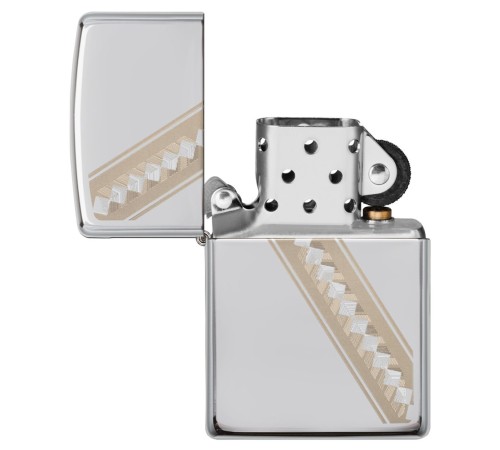 Зажигалка ZIPPO Classic с покрытием High Polish Chrome, латунь/сталь, серебристая, 36x12x56 мм