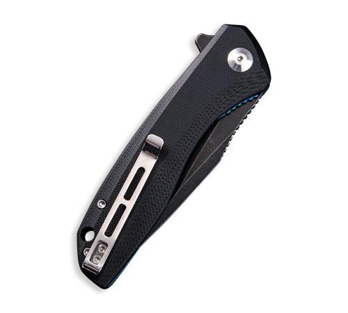 Складной нож CIVIVI Baklash 9Cr18MoV Steel Black Stonewashed Handle G10 Black