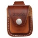 Чехол ZIPPO для широкой зажигалки, кожа, с кожаным фиксатором на ремень, коричневый, 57x30x75 мм