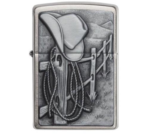 Зажигалка ZIPPO Classic с покрытием Brushed Chrome, латунь/сталь, серебристая, матовая, 38x13x57 мм