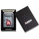 Зажигалка ZIPPO Flame Design с покрытием Street Chrome, латунь/сталь, серебристая, 38x13x57 мм