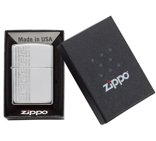 Зажигалка ZIPPO Classic с покрытием High Polish Chrome, латунь/сталь, серебристая, 36x12x56 мм