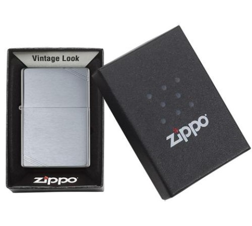 Зажигалка ZIPPO Vintage™ Series 1937, с покрытием High Polish Chrome, серебристая, 38x13x57 мм