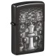 Зажигалка ZIPPO Chess Design с покрытием High Polish Black, латунь/сталь, черная, 38x13x57 мм