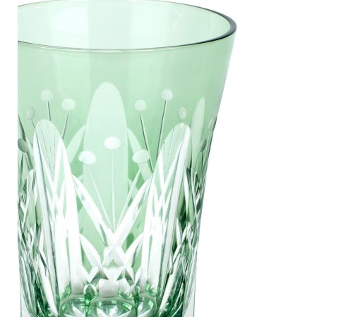Стакан TAJIMA GLASS с узором Тама Ярай , 240 мл, зеленый, 1 шт
