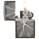 Зажигалка ZIPPO Classic с покрытием Black Ice®, латунь/сталь, чёрная, глянцевая, 38x13x57 мм