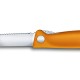 Нож для овощей VICTORINOX SwissClassic, складной, лезвие 11 см с волнистой кромкой, оранжевый