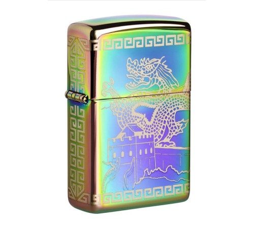 Зажигалка ZIPPO Classic с покрытием Multi Color, латунь/сталь, разноцветная, глянцевая, 38x13x57 мм
