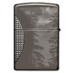 Зажигалка ZIPPO Armor™ Wolf  с покрытием High Polish Black Ice®, латунь/сталь, чёрная, 38x13x57 мм
