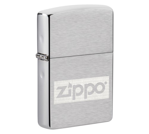 Подарочный набор ZIPPO: фляжка 89 мл и зажигалка, латунь/сталь, серебристый, в коробке с подвесом