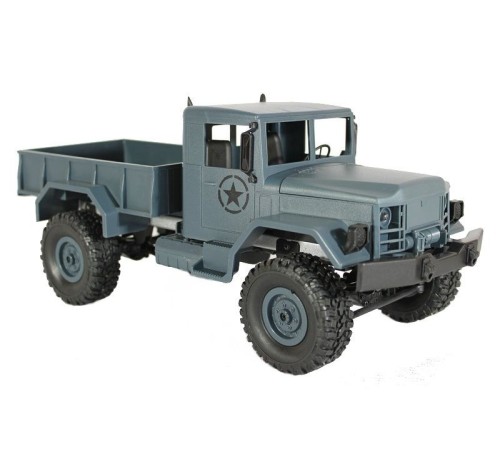 Радиоуправляемая машина MN MODEL военный грузовик (серый) 4WD 2.4G 1/16 RTR