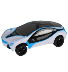 Машина AUTODRIVE 16см инерционная, цвет в ассорт. (бело-синий, бело-красный), в/п 23,5*9*20,5см, ,