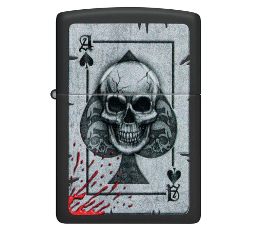 Зажигалка ZIPPO с покрытием Black Matte, латунь/сталь, черная, матовая, 38x13x57 мм