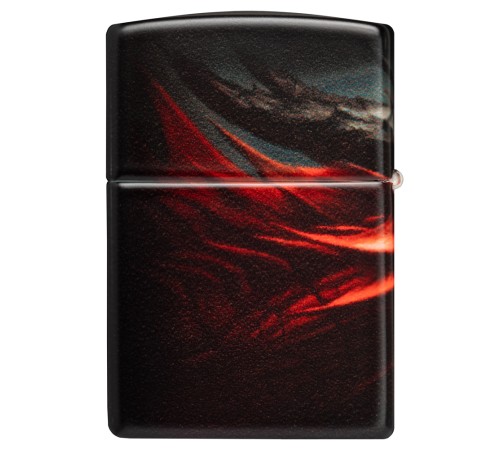Зажигалка ZIPPO Dragon Design с покрытием 540 Matte, латунь/сталь, черная, 38x13x57 мм