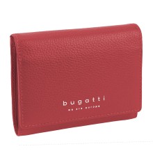 Кошелёк женский BUGATTI Linda, красный, натуральная воловья кожа, 12х3х9,5 см