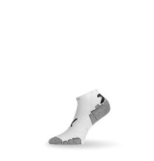 Носки Lasting RUN 009, microfiber+polypropylene, белый с черной полоской, размер M, RUN009-M