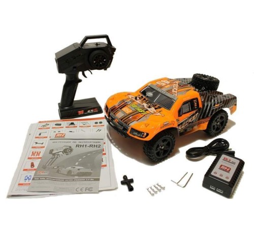 Радиоуправляемый шорт-корс Remo Hobby Rocket Brushless UPGRADE (оранжевый) 4WD 2.4G 1/16 RTR