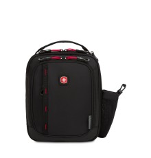 Термосумка для ланча SWISSGEAR, прорезиненный полиэстер 600D, черный/красный, 23х8х27 см, 5 л