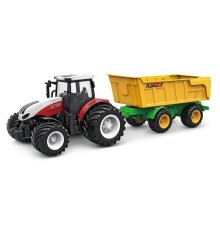Р/У фермерский трактор Korody с прицепом самосвалом, широкие колеса 1/24 2.4G 6CH RTR