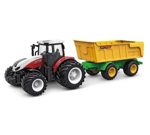Р/У фермерский трактор Korody с прицепом самосвалом, широкие колеса 1/24 2.4G 6CH RTR