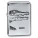 Зажигалка ZIPPO Alligator, с покрытием Brushed Chrome, латунь/сталь, серебристая, 38x13x57 мм