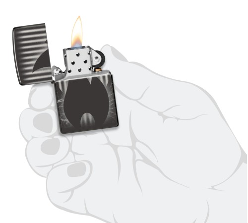 Зажигалка ZIPPO Classic с покрытием High Polish Black, латунь/сталь, черная, глянцевая, 38x13x57 мм