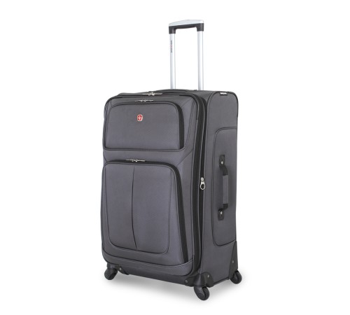 Чемодан SWISSGEAR SION, серый, полиэстер 750x750D добби, 46x27x74 см, 90 л