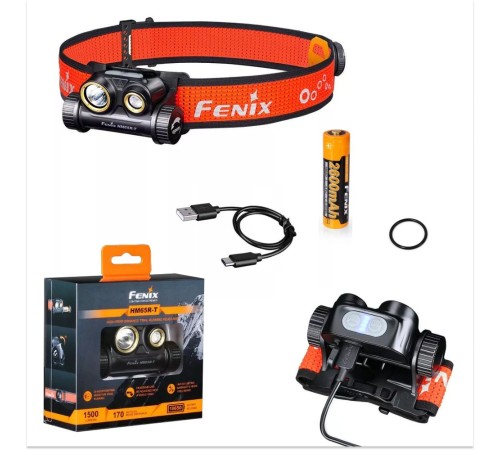 Налобный фонарь Fenix HM65R-T Cree XP-G2 S3, черный