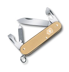 Нож перочинный VICTORINOX Cadet Alox, 84 мм, 9 функций, алюминиевая рукоять, золотистый