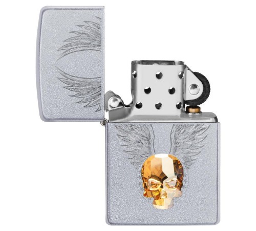 Зажигалка ZIPPO Classic с покрытием Satin Chrome™, латунь/сталь, серебристая, матовая, 38x13x57 мм
