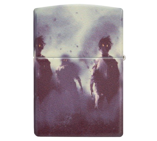 Зажигалка ZIPPO Zombie Design с покрытием 540 Matte, латунь/сталь, белая, матовая, 38x13x57 мм