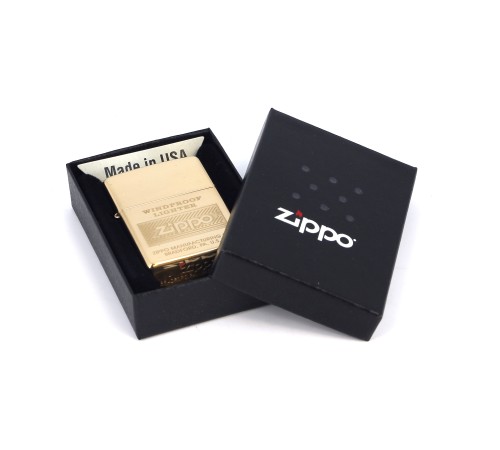 Зажигалка ZIPPO Classic с покрытием High Polish Brass, латунь/сталь, золотистая, 38x13x57 мм
