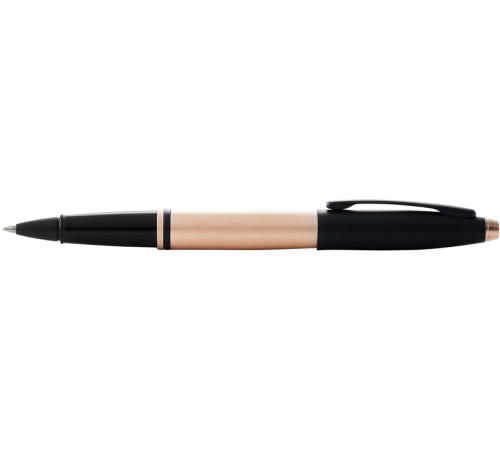 Ручка-роллер Cross Calais Brushed Rose Gold Plate and Black Lacquer