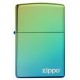 Зажигалка ZIPPO Classic с покрытием High Polish Teal, латунь/сталь, зелёная, глянцевая, 38x13x57 мм